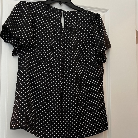 J. Crew Black and White Polka Dot Blouse - Picture 1 of 4